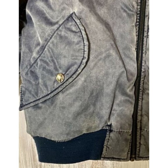 Mixed Blues Men’s Medium Vintage "Flying for Freedom" Long Sleeve Bomber Jacket - Picture 5 of 12